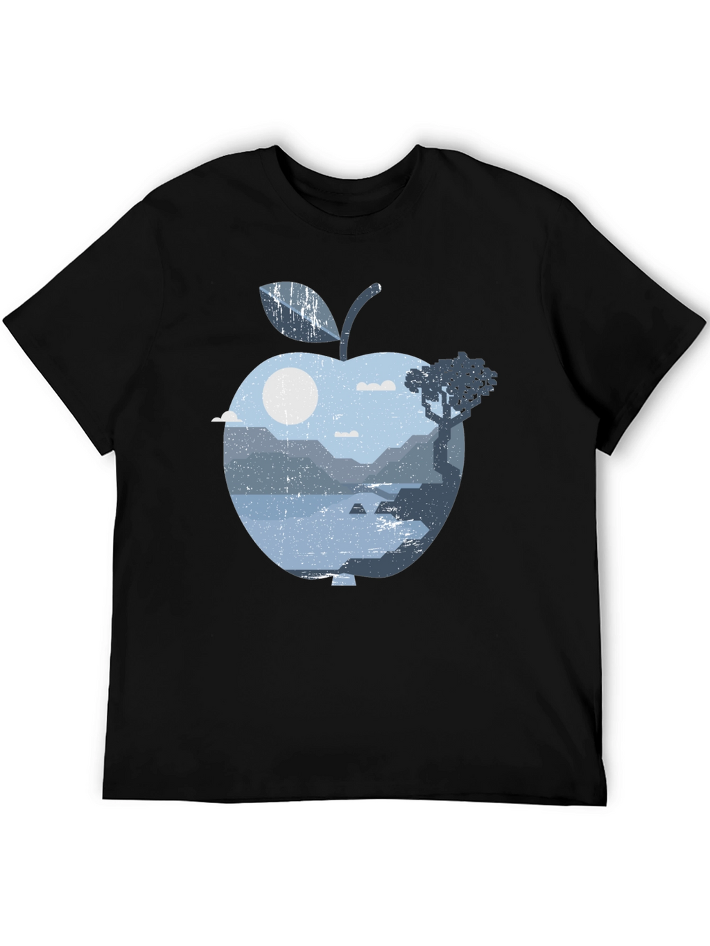 Nature Apple Graphic Tee - Black
