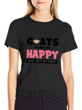Goats Make Me Happy T-Shirt