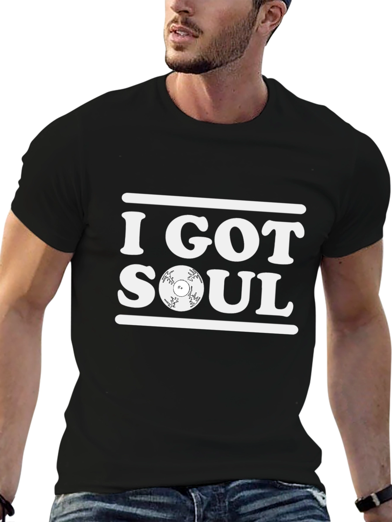 I Got Soul Graphic Tee - Black Cotton T-Shirt