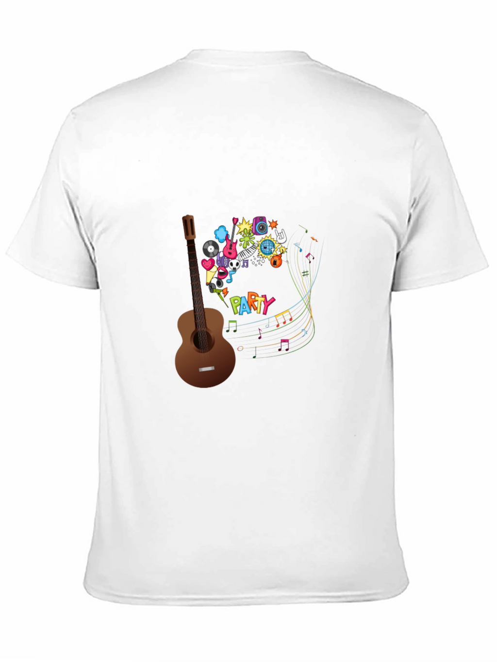 Party Guitar Graphic T-Shirt - Black
