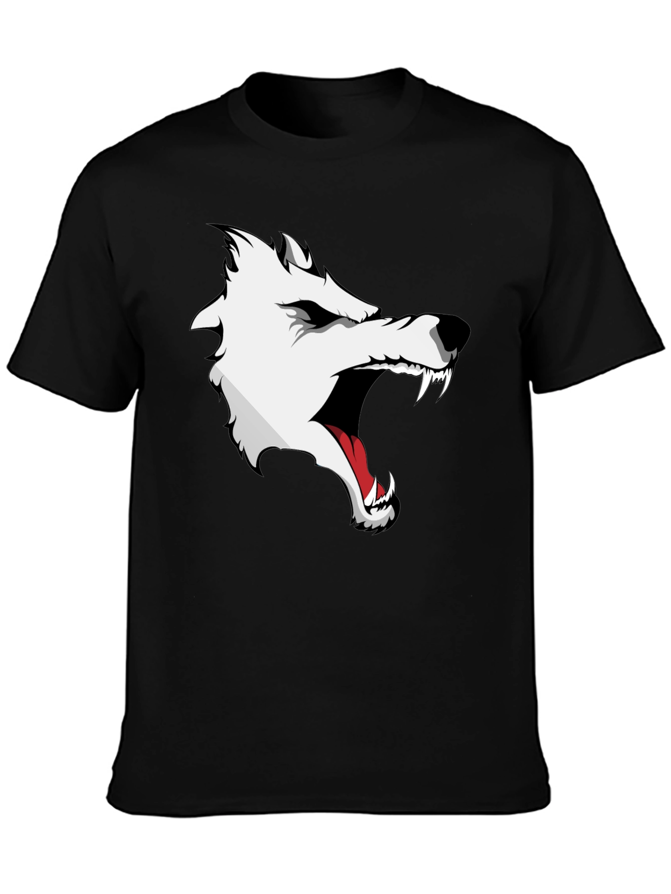 Wolf Graphic Print T-Shirt - Fierce Style