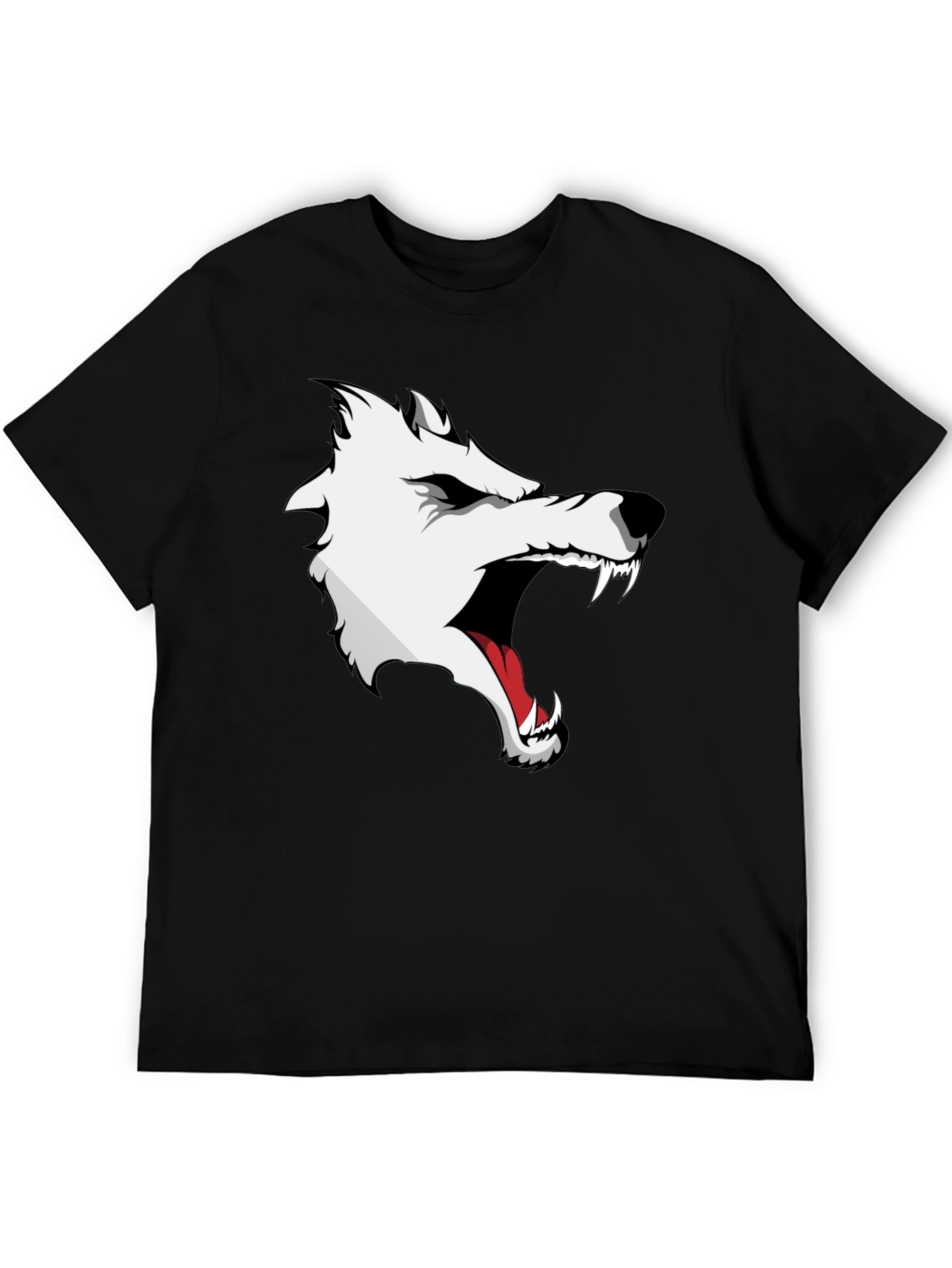 Wolf Graphic Print T-Shirt - Fierce Style