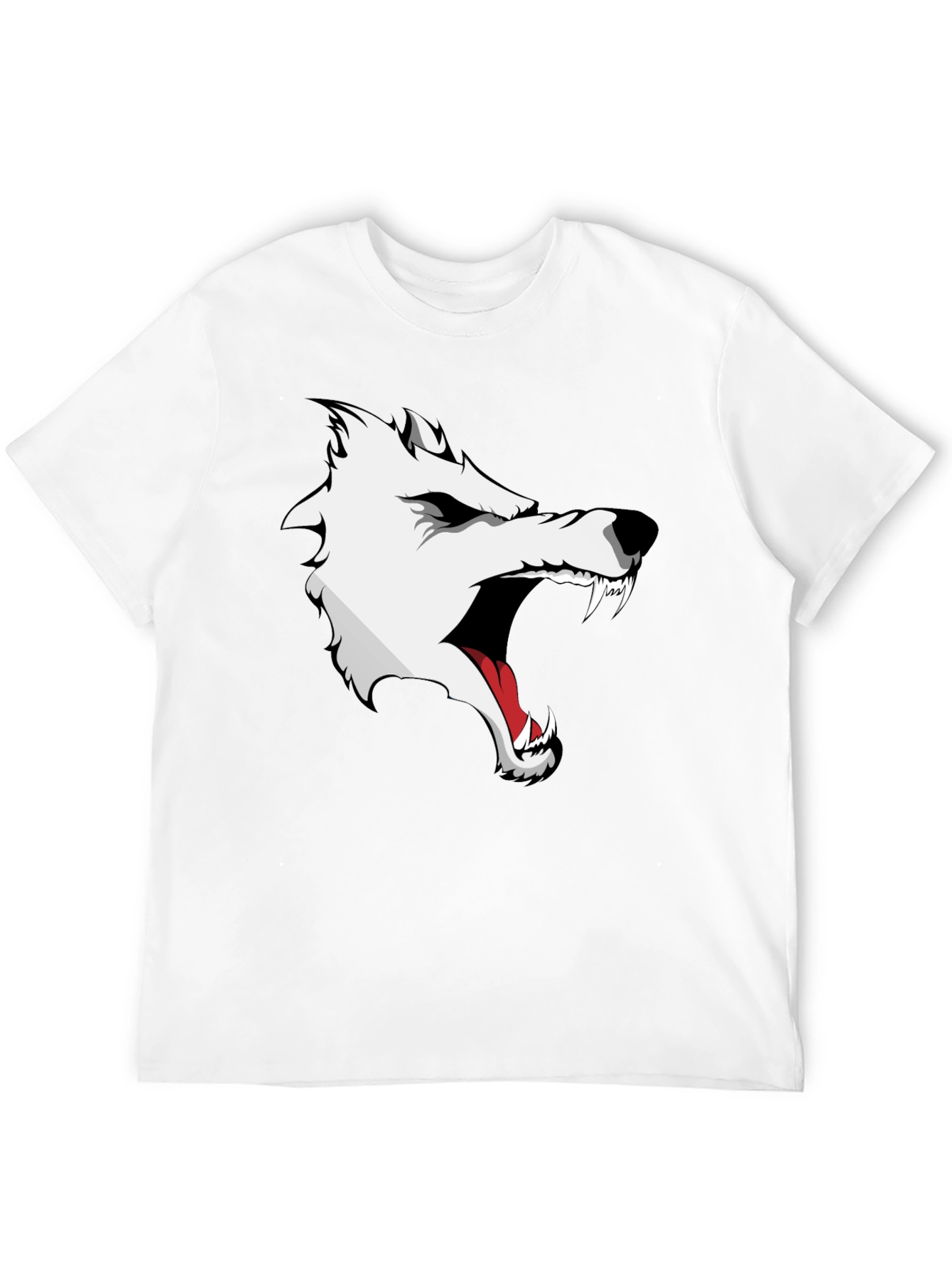 Wolf Graphic Print T-Shirt - Fierce Style