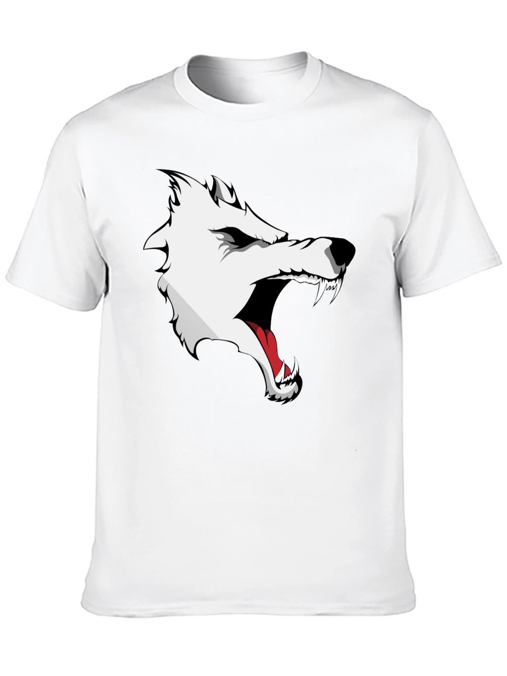 Wolf Graphic Print T-Shirt - Fierce Style