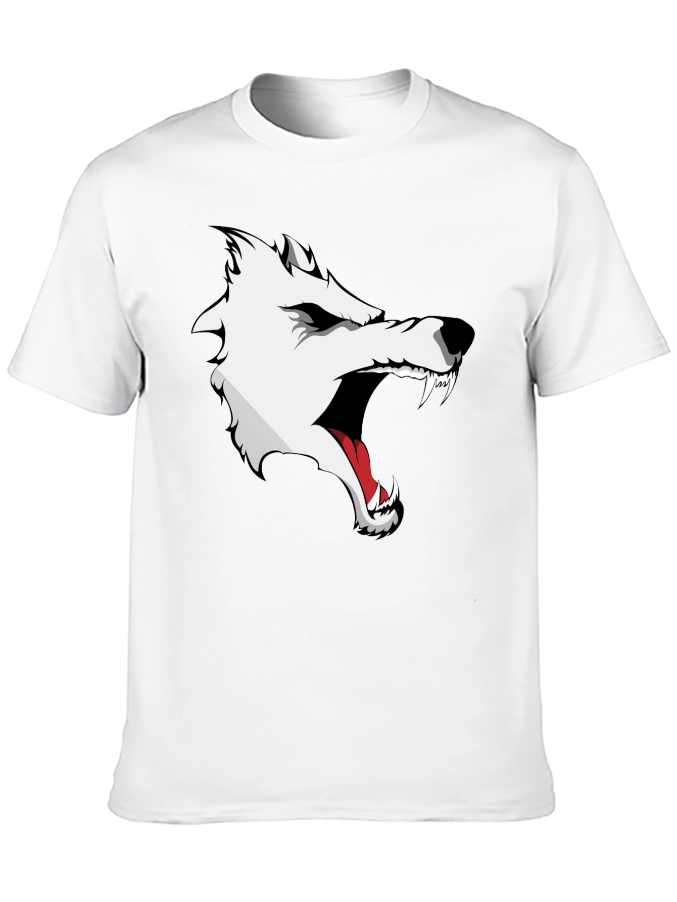 Wolf Graphic Print T-Shirt - Fierce Style