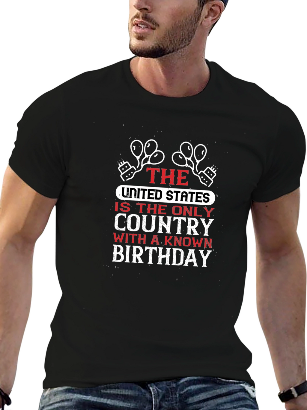 USA Birthday Graphic Tee - Patriotic Shirt