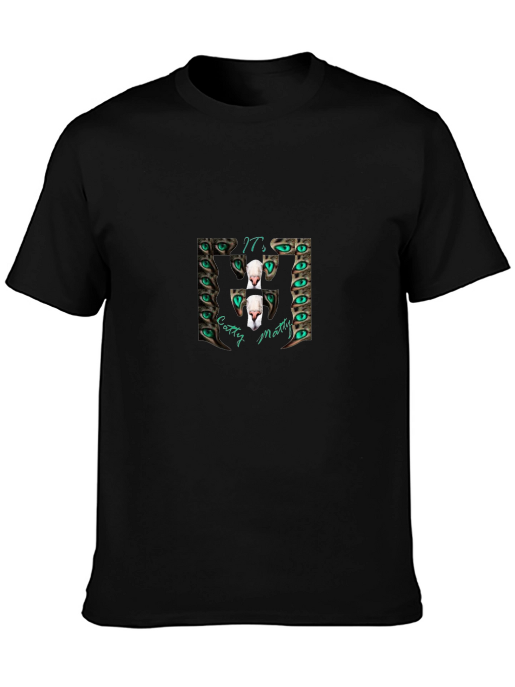 Catty Matty Graphic Tee - Black