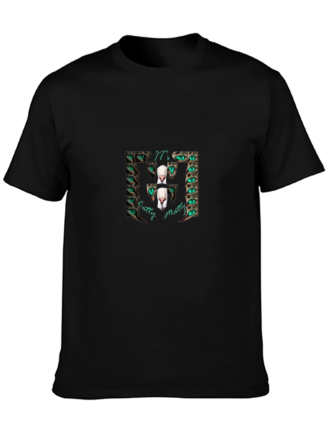 Catty Matty Graphic Tee - Black