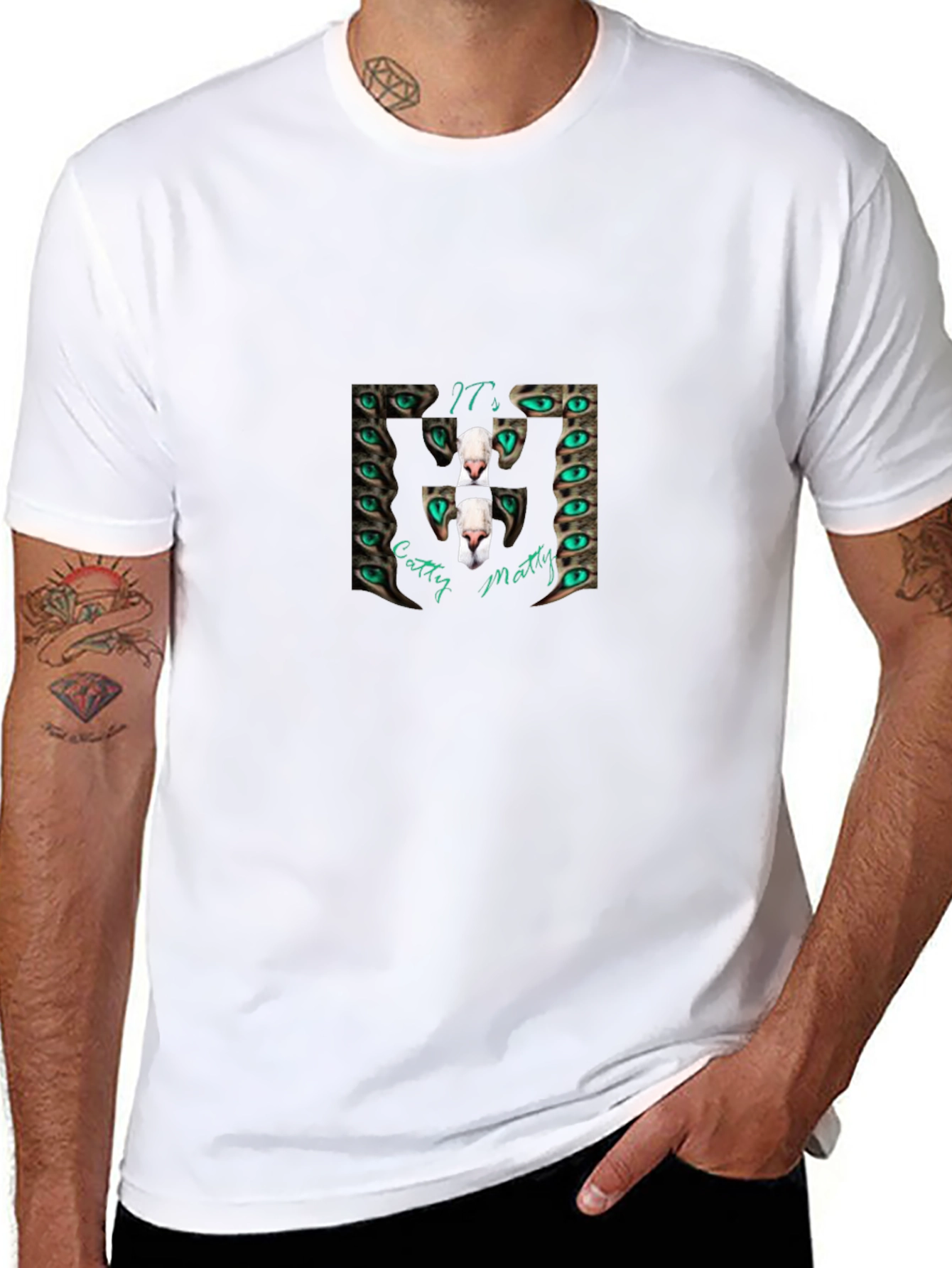 Catty Matty Graphic Tee - Black