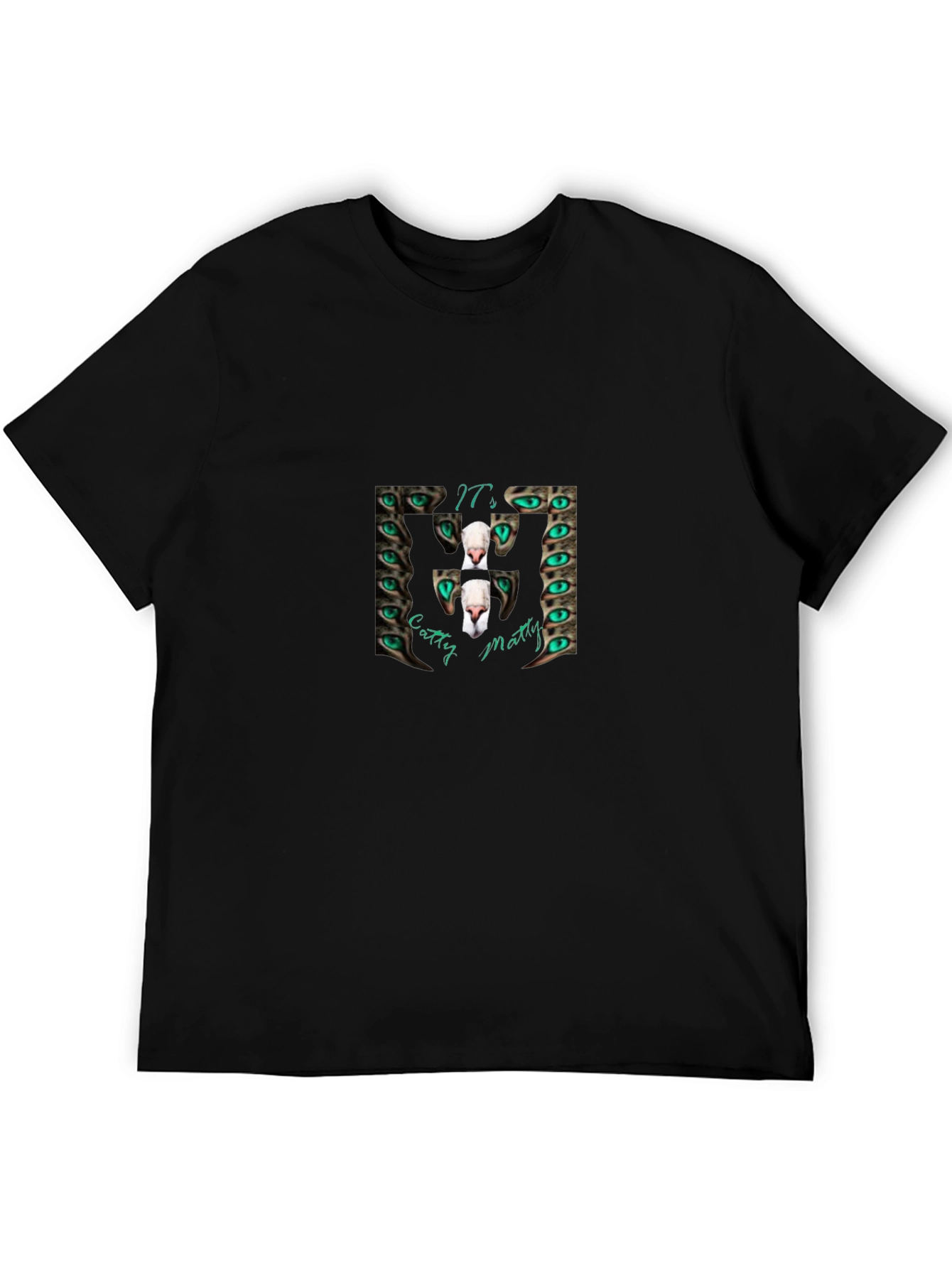 Catty Matty Graphic Tee - Black