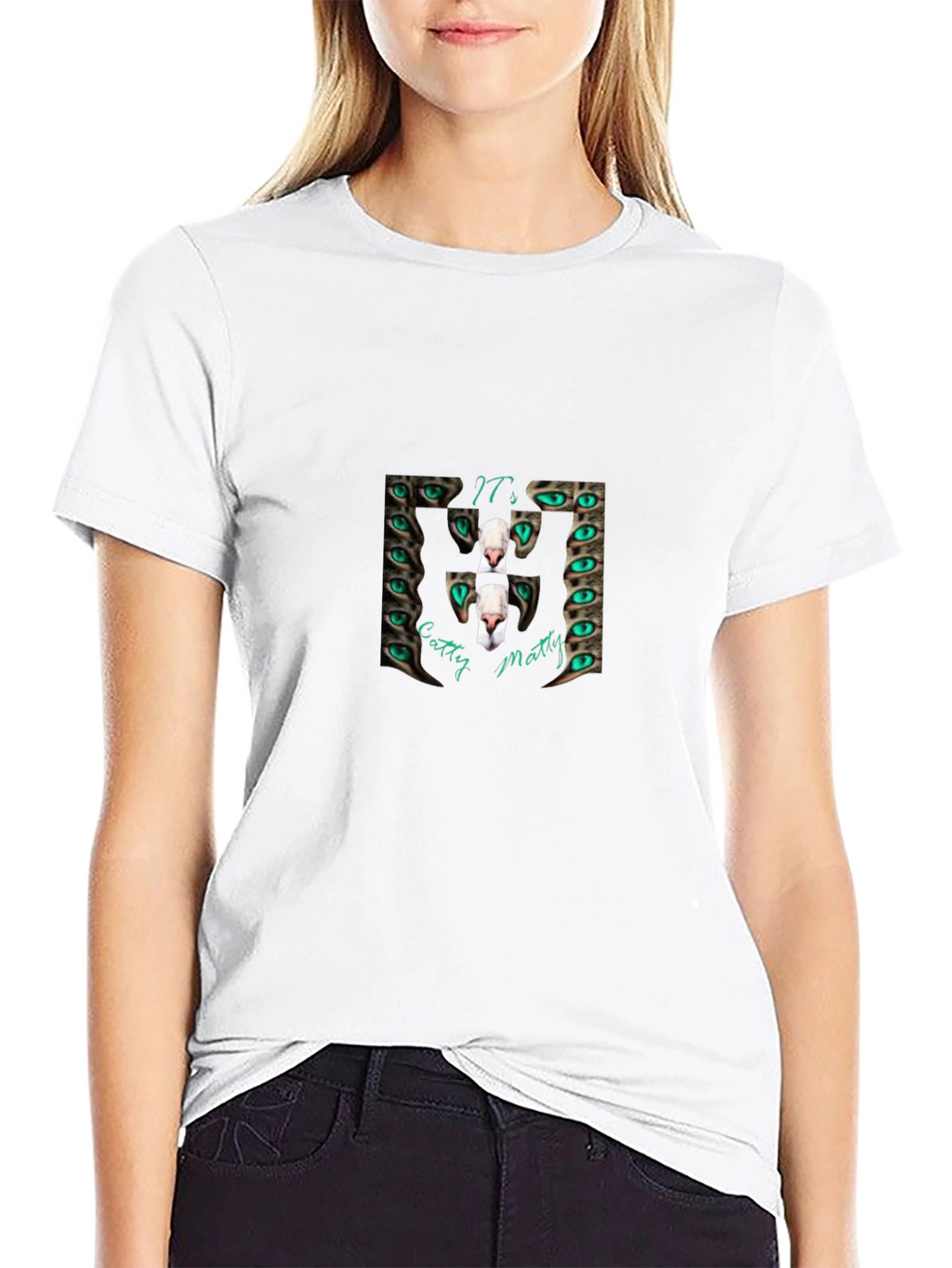 Catty Matty Graphic Tee - Black