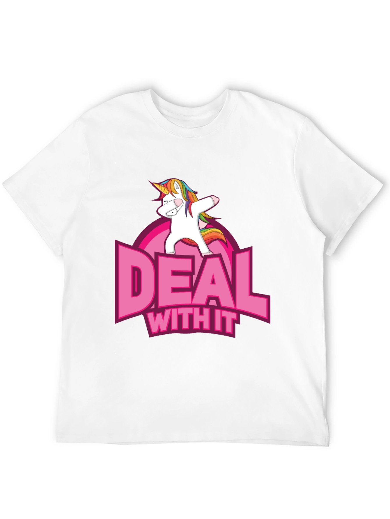 Deal With It Unicorn Graphic T-Shirt