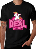 Deal With It Unicorn Graphic T-Shirt
