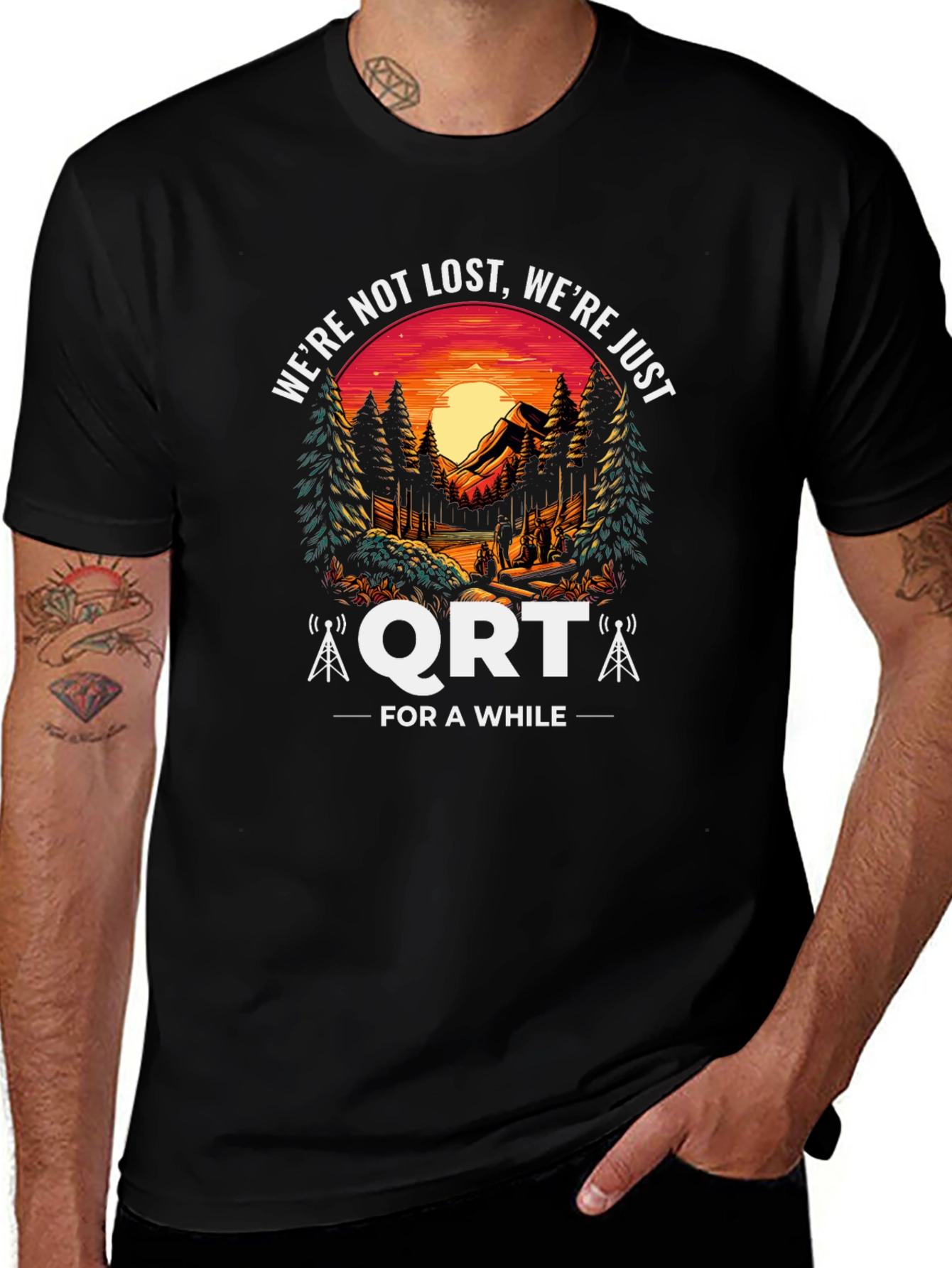 Ham Radio QRT Camping T-Shirt