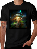 Enchanted Tree Graphic Tee - Black Cotton Blend
