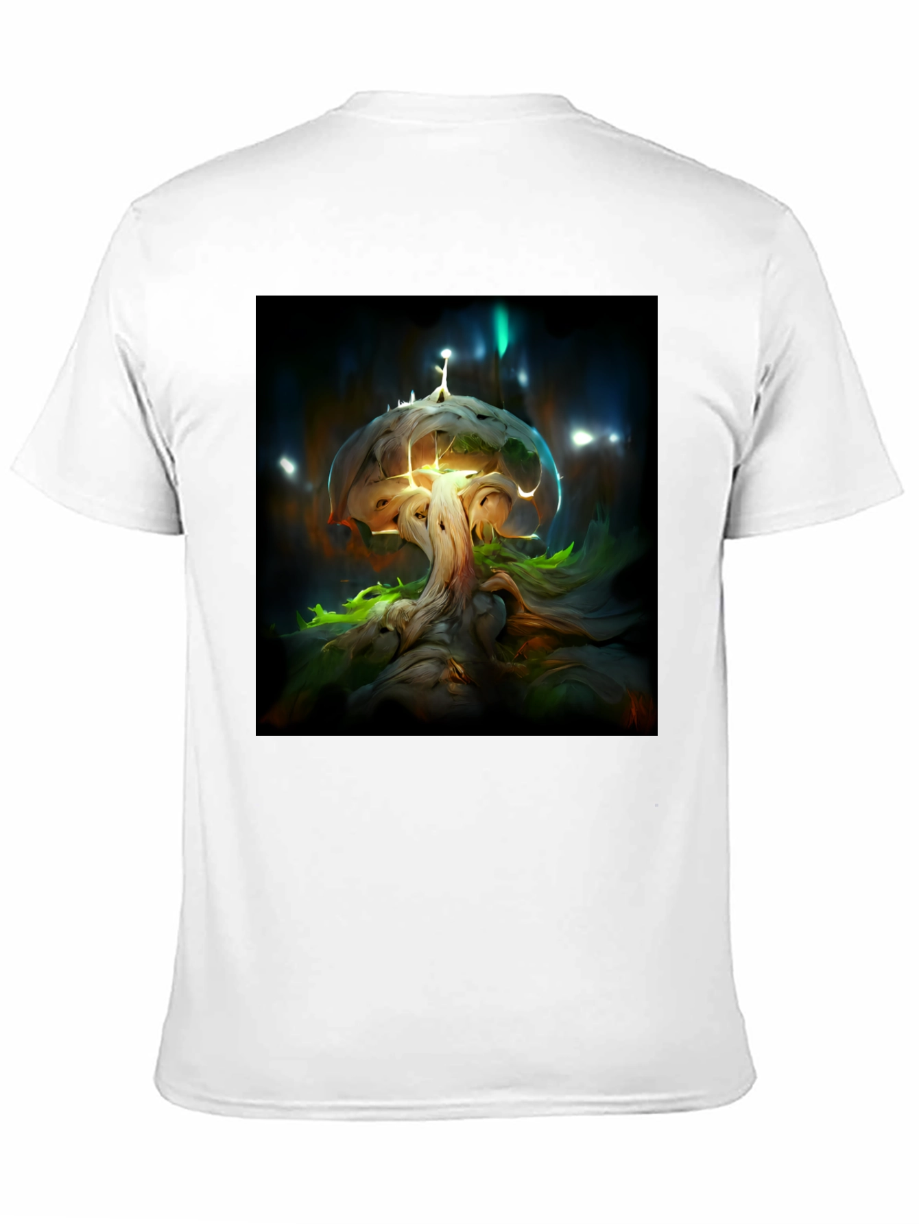 Enchanted Tree Graphic Tee - Black Cotton Blend