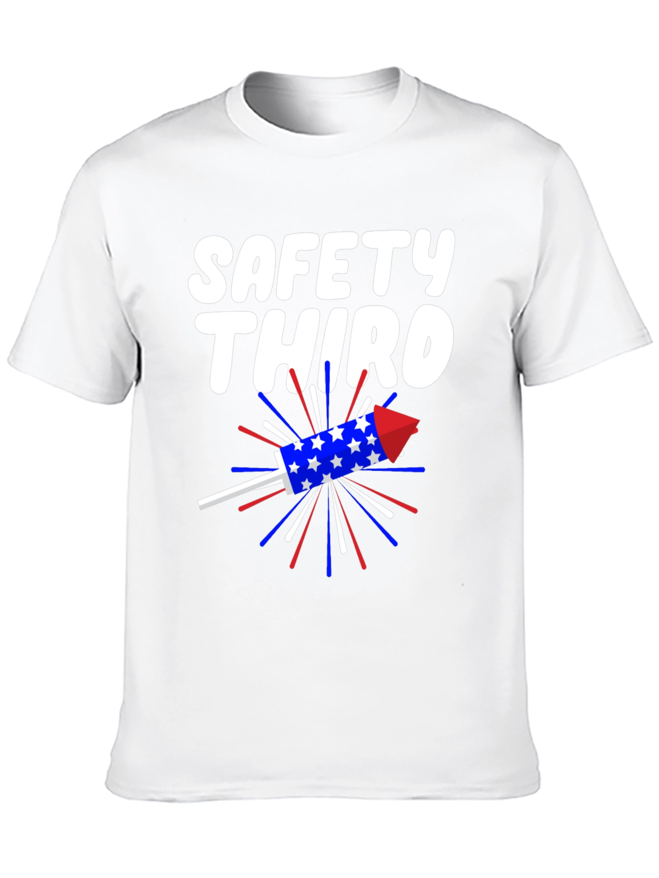 Safety Third T-Shirt Patriotic Rocket Tee
