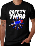 Safety Third T-Shirt Patriotic Rocket Tee