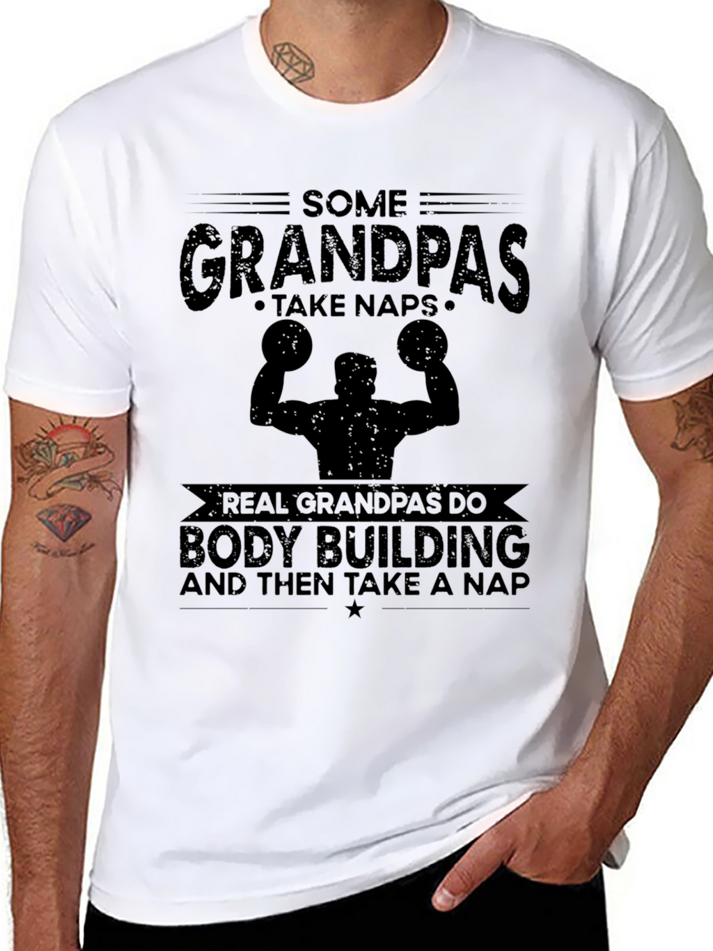Grandpa Bodybuilding T-Shirt - Funny Workout Gift