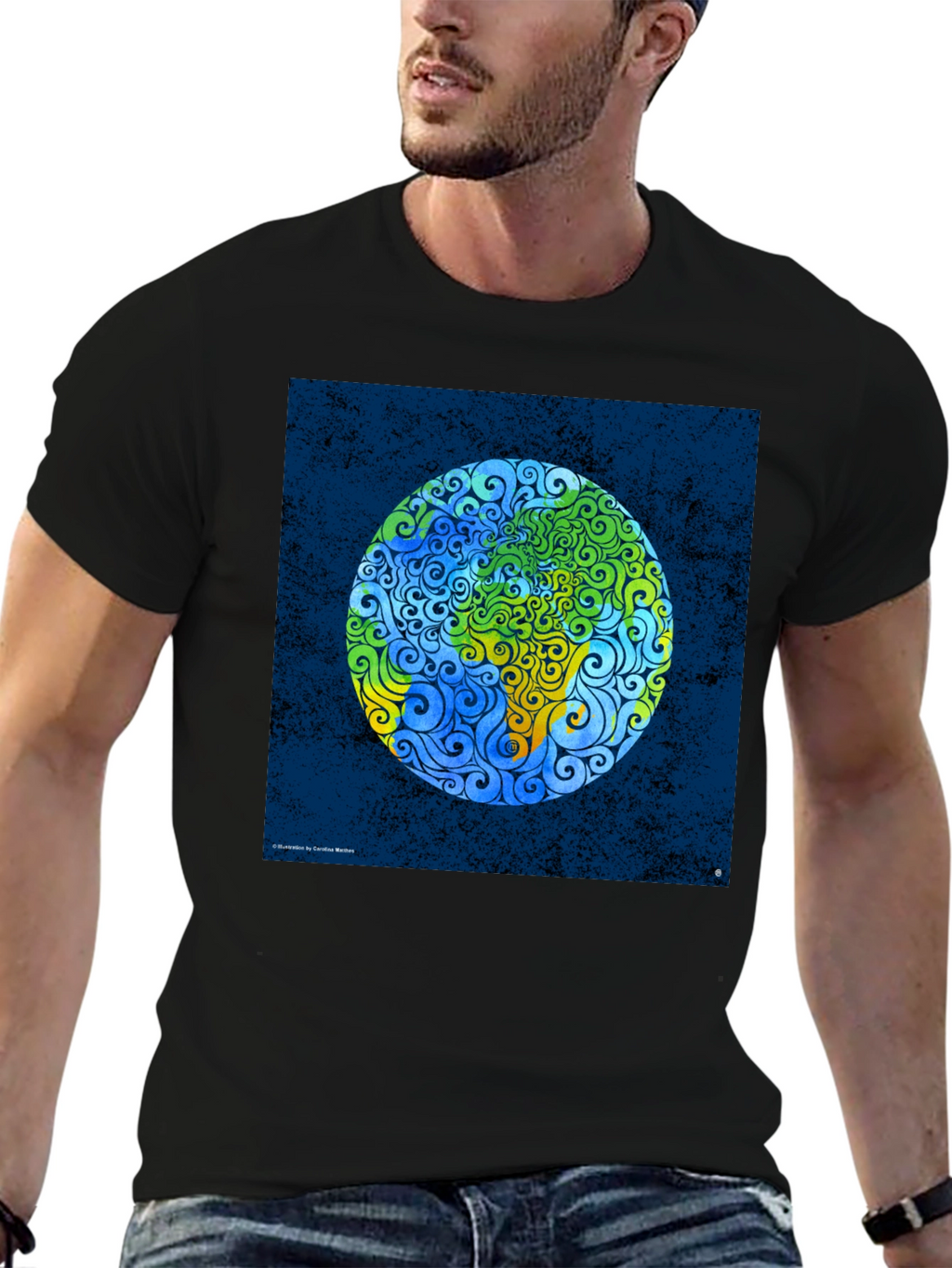Earth Art Swirl T-Shirt - Global Design Tee