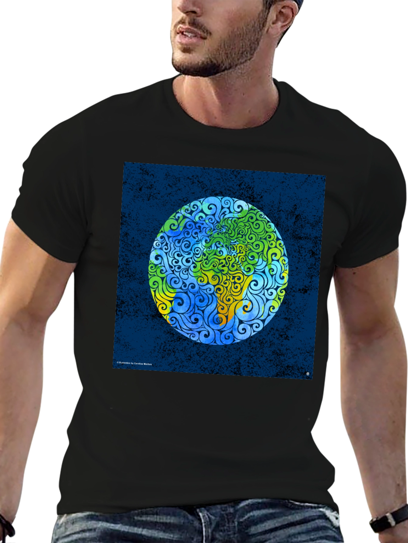 Earth Art Swirl T-Shirt - Global Design Tee