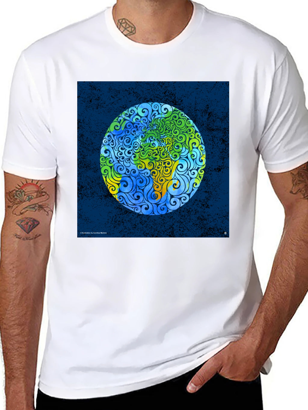 Earth Art Swirl T-Shirt - Global Design Tee
