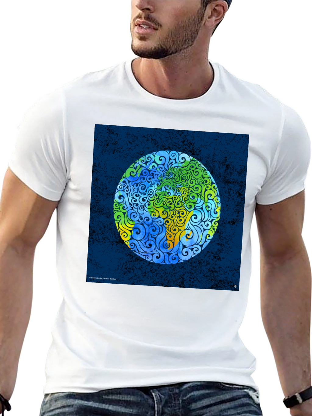 Earth Art Swirl T-Shirt - Global Design Tee