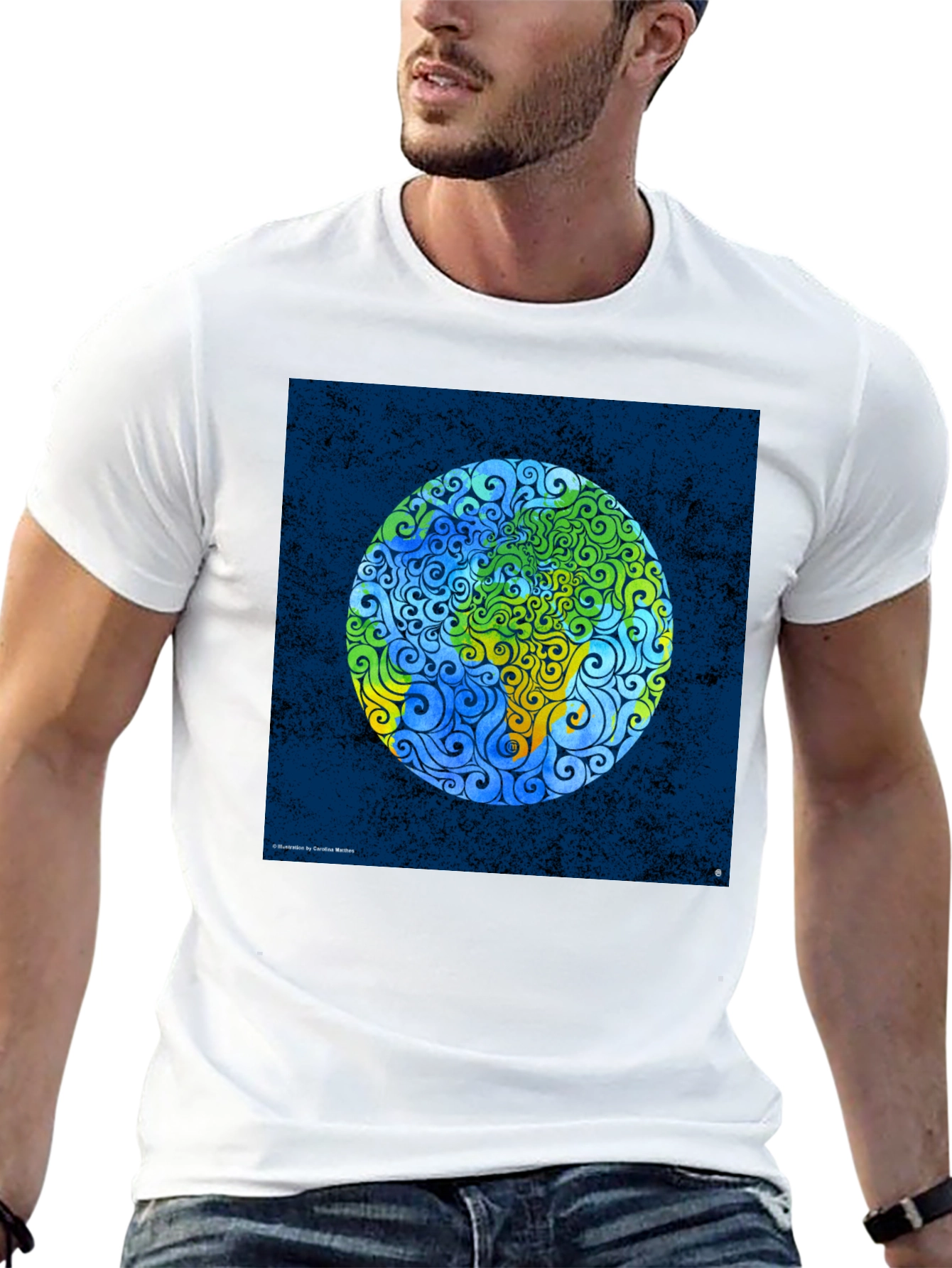 Earth Art Swirl T-Shirt - Global Design Tee