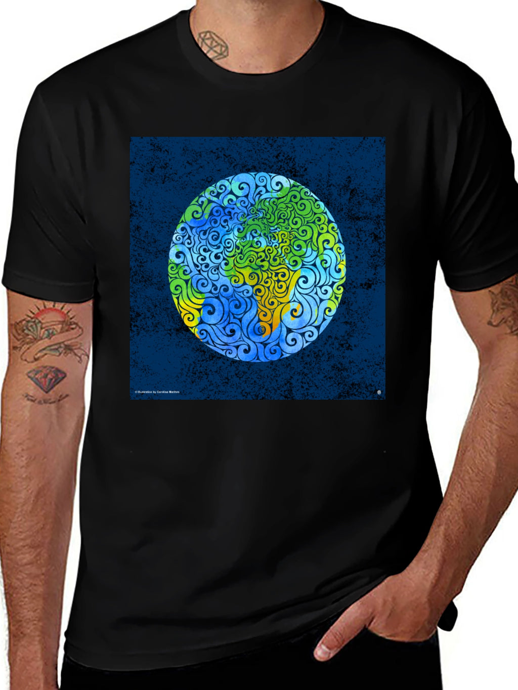Earth Art Swirl T-Shirt - Global Design Tee