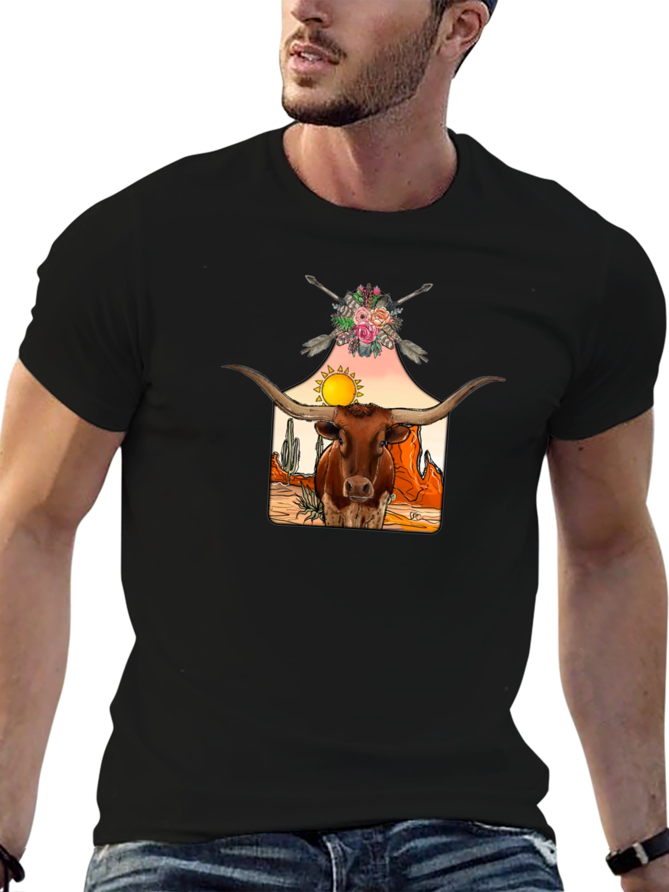 Longhorn Desert Graphic Tee