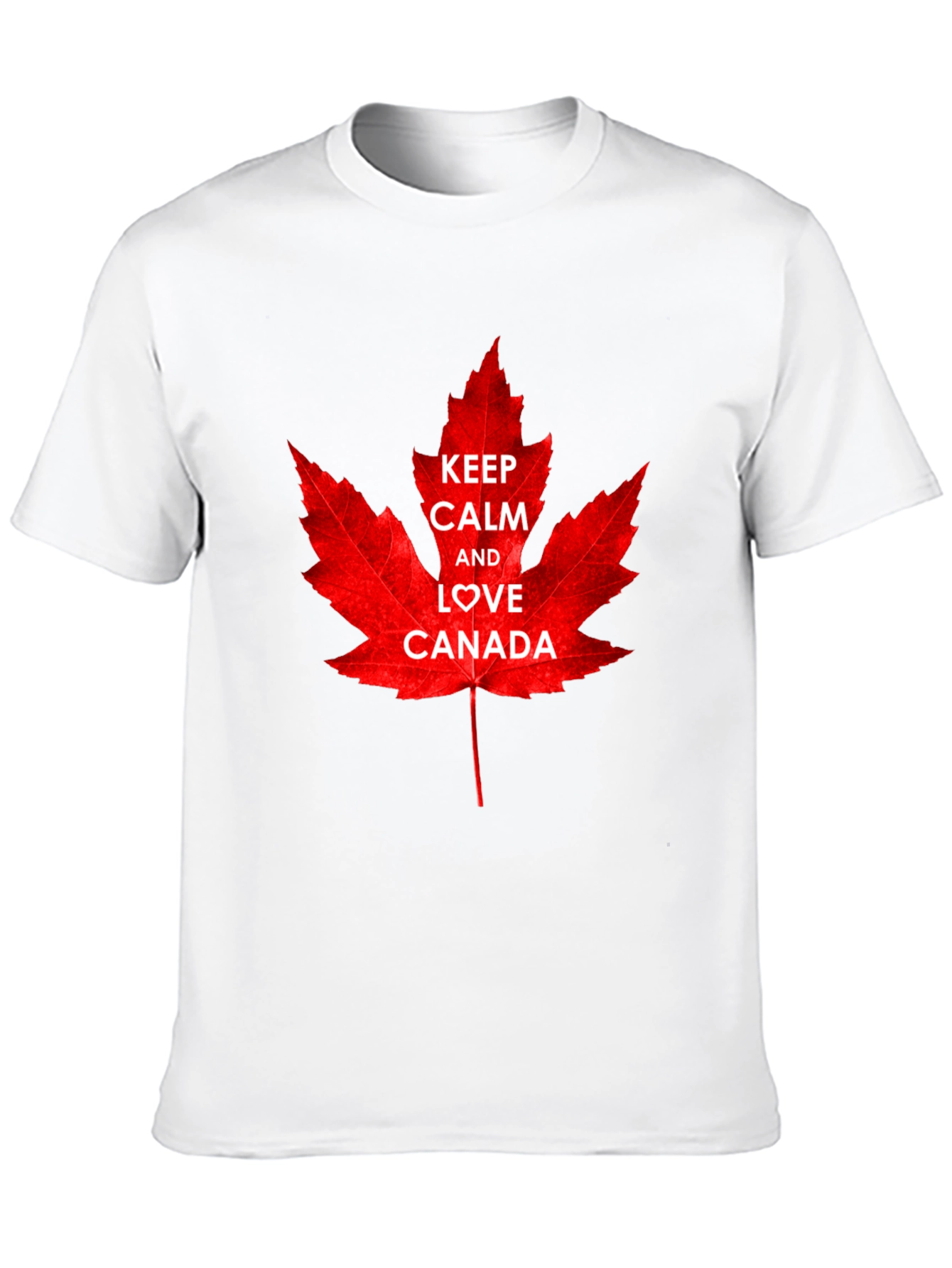 Keep Calm and Love Canada T-Shirt - Maple Leaf