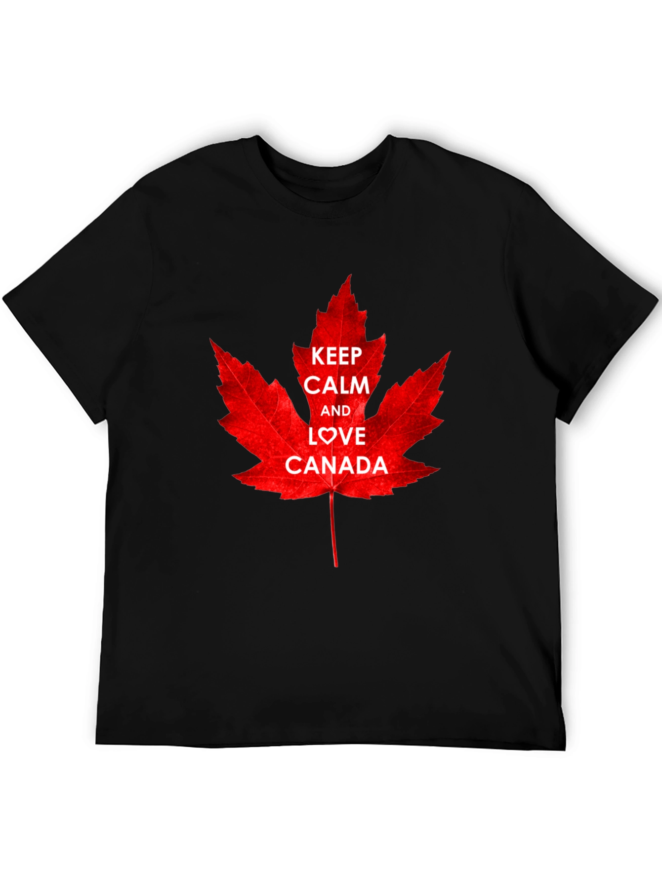 Keep Calm and Love Canada T-Shirt - Maple Leaf