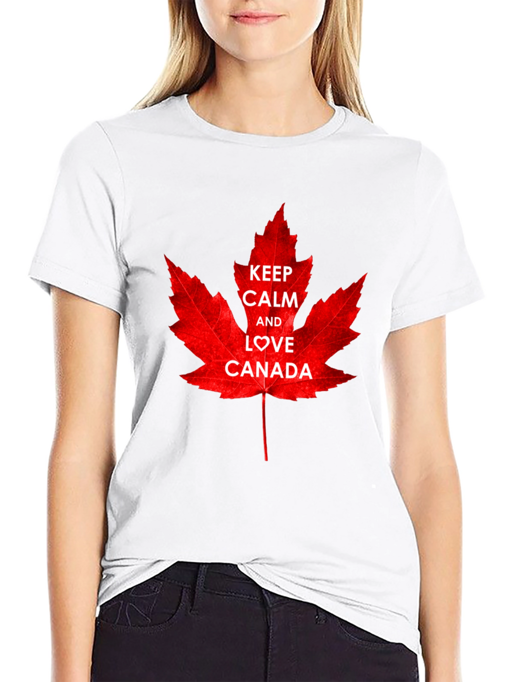 Keep Calm and Love Canada T-Shirt - Maple Leaf