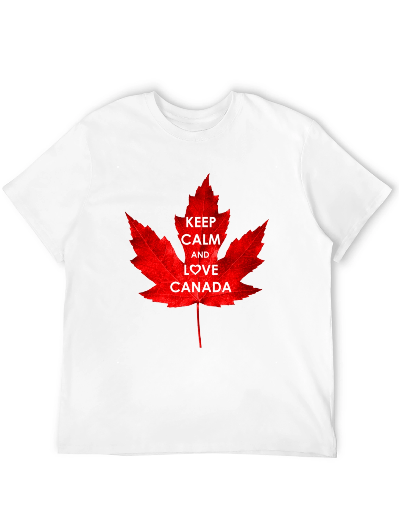 Keep Calm and Love Canada T-Shirt - Maple Leaf