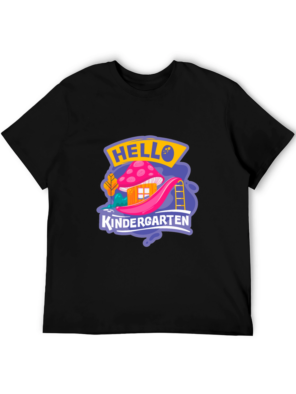 Hello Kindergarten Black T-Shirt