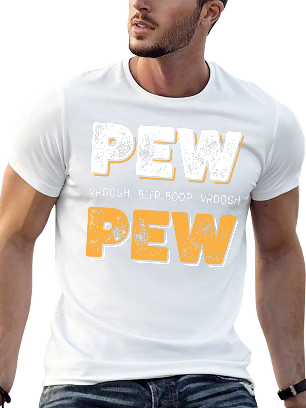 Pew Vroosh Funny Graphic T-Shirt