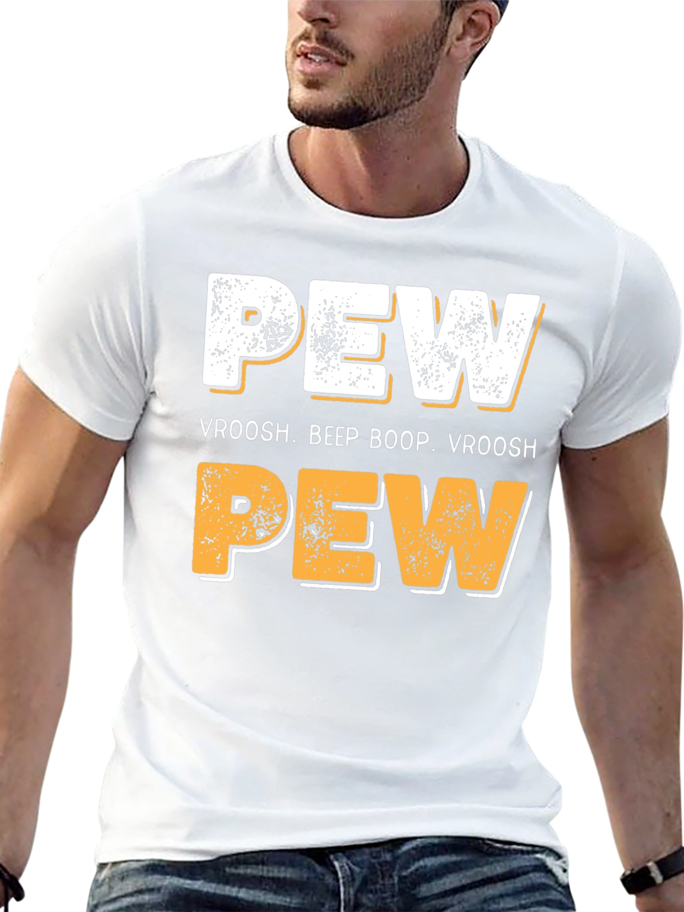 Pew Vroosh Funny Graphic T-Shirt