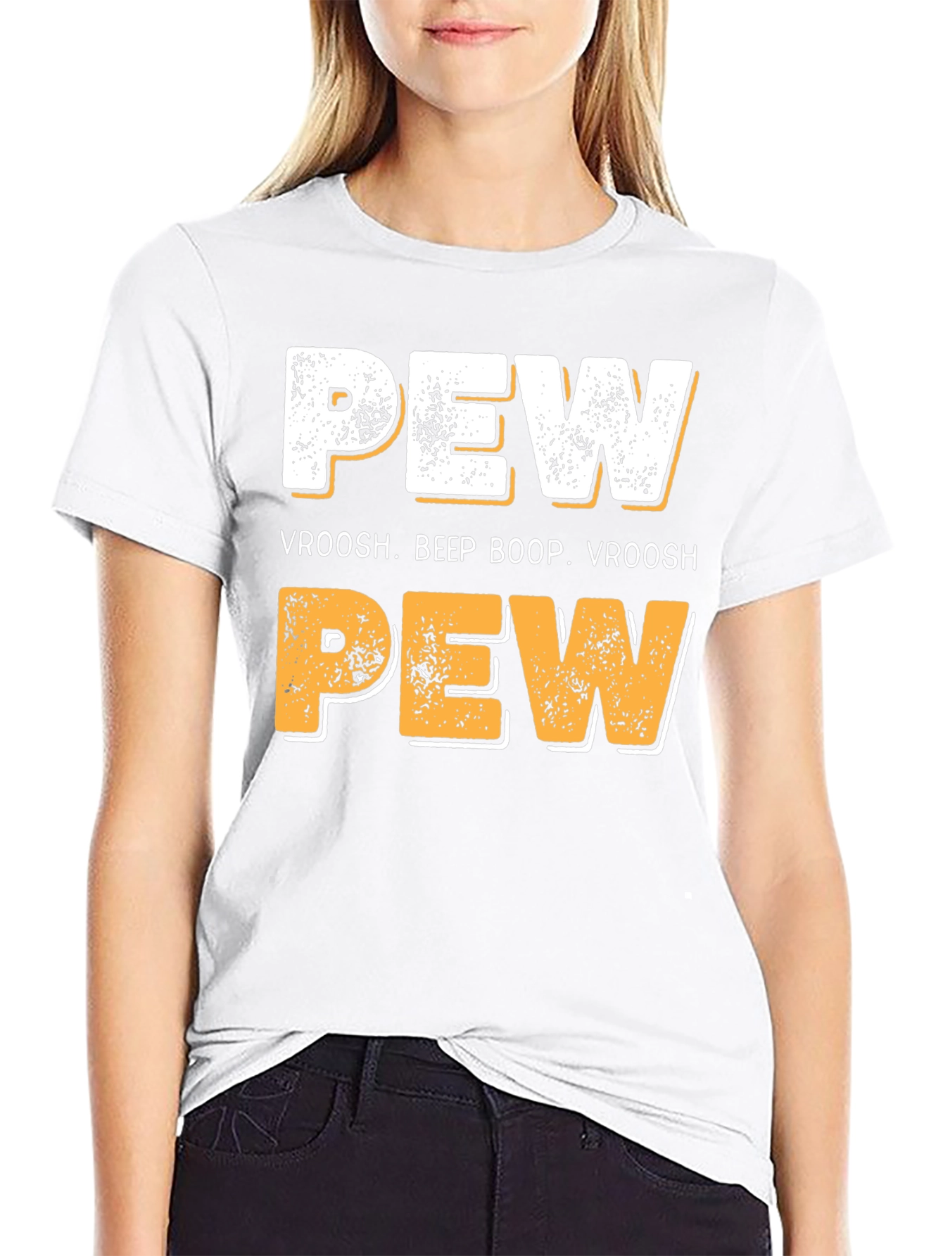 Pew Vroosh Funny Graphic T-Shirt