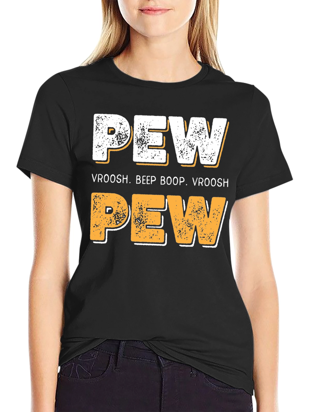 Pew Vroosh Funny Graphic T-Shirt