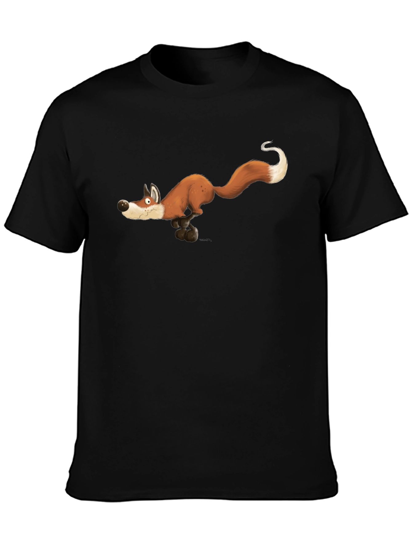Running Fox Graphic Tee - Black