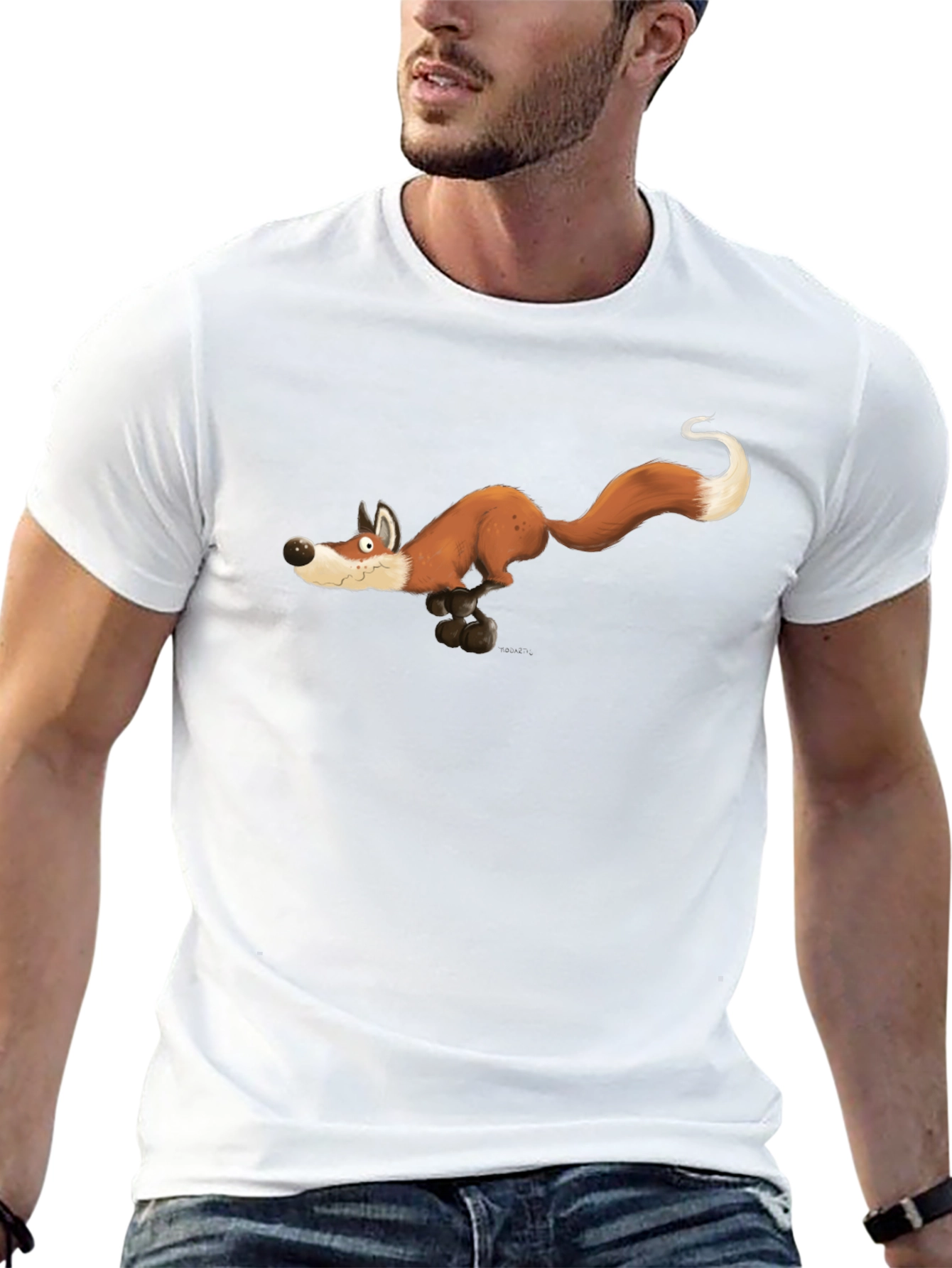 Running Fox Graphic Tee - Black