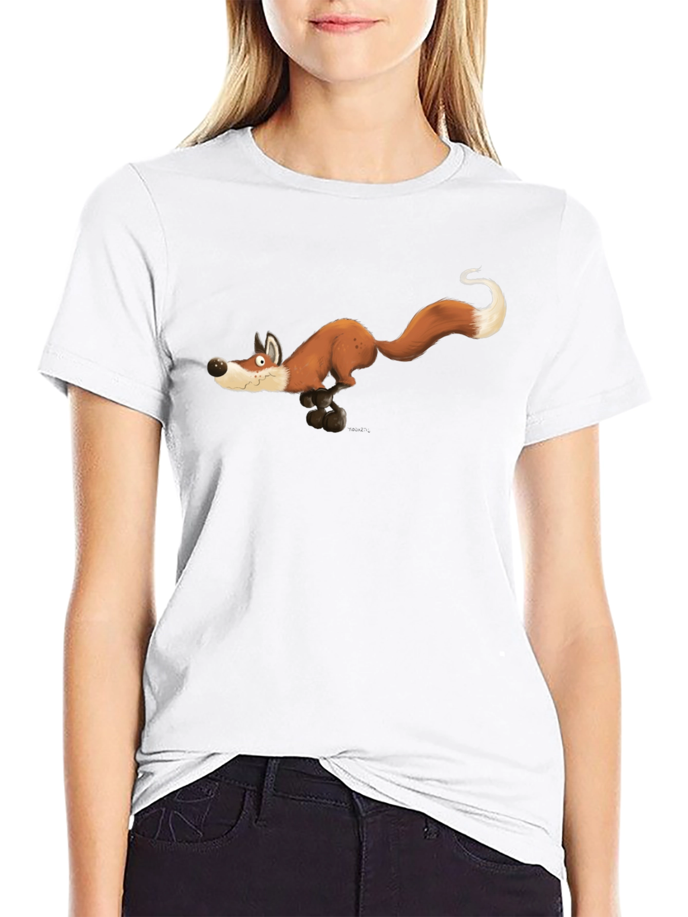 Running Fox Graphic Tee - Black