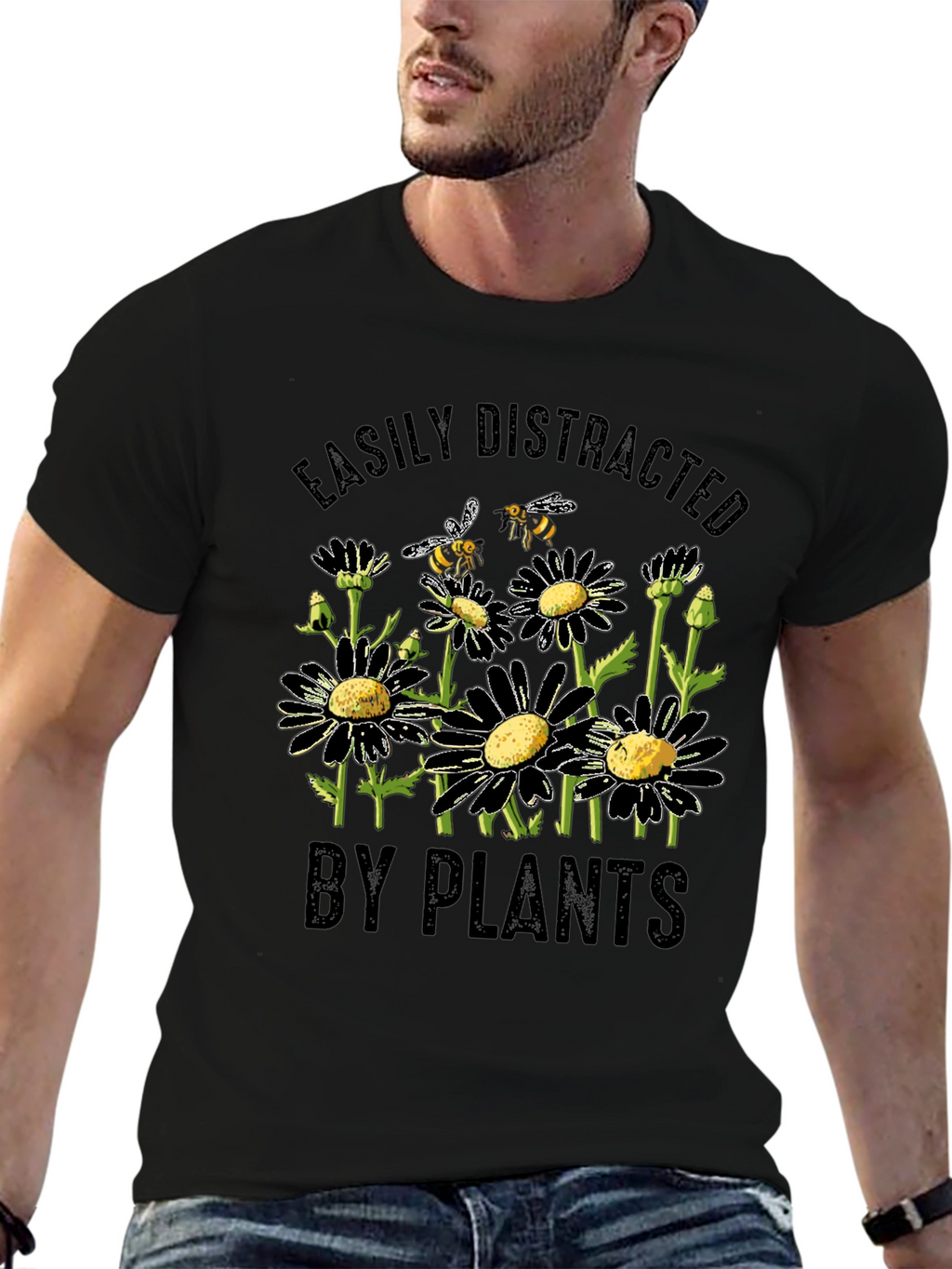 Easily Distracted by Plants Graphic T-Shirt