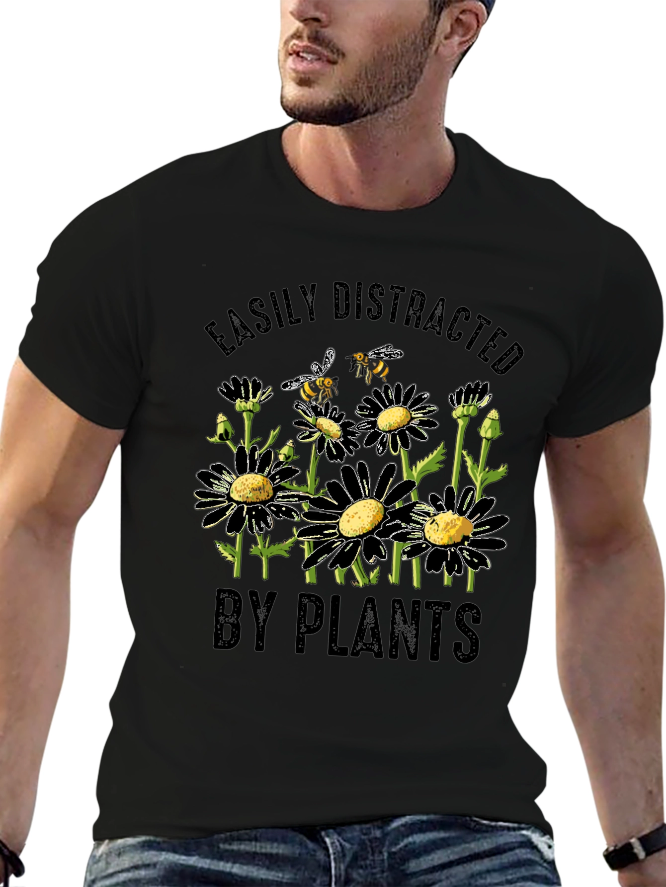 Easily Distracted by Plants Graphic T-Shirt