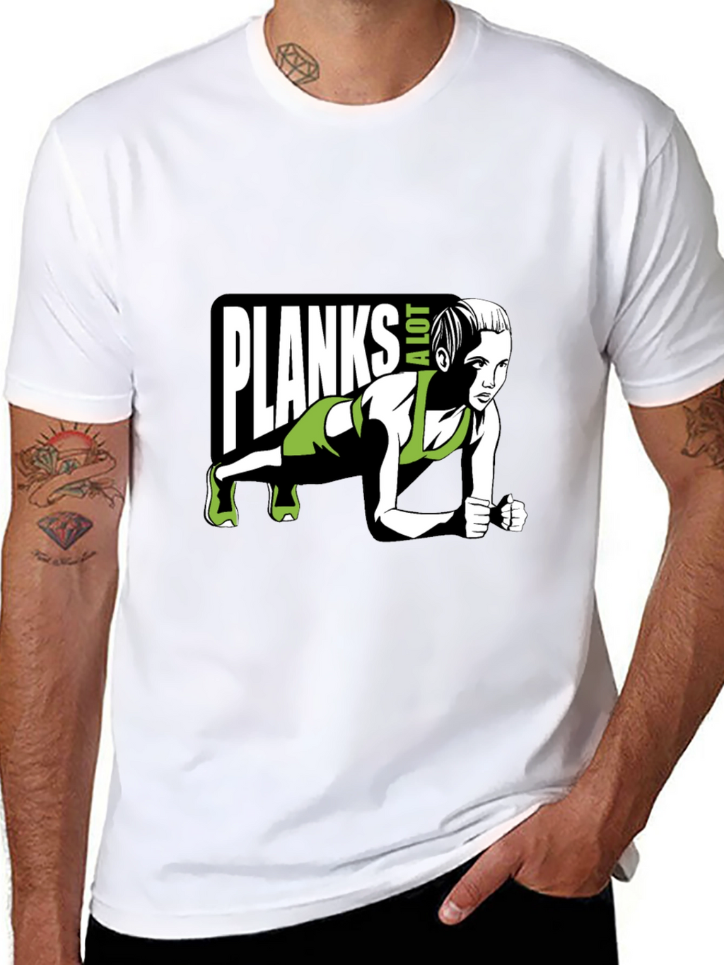 Planks A Lot T-Shirt - Fitness Graphic Tee