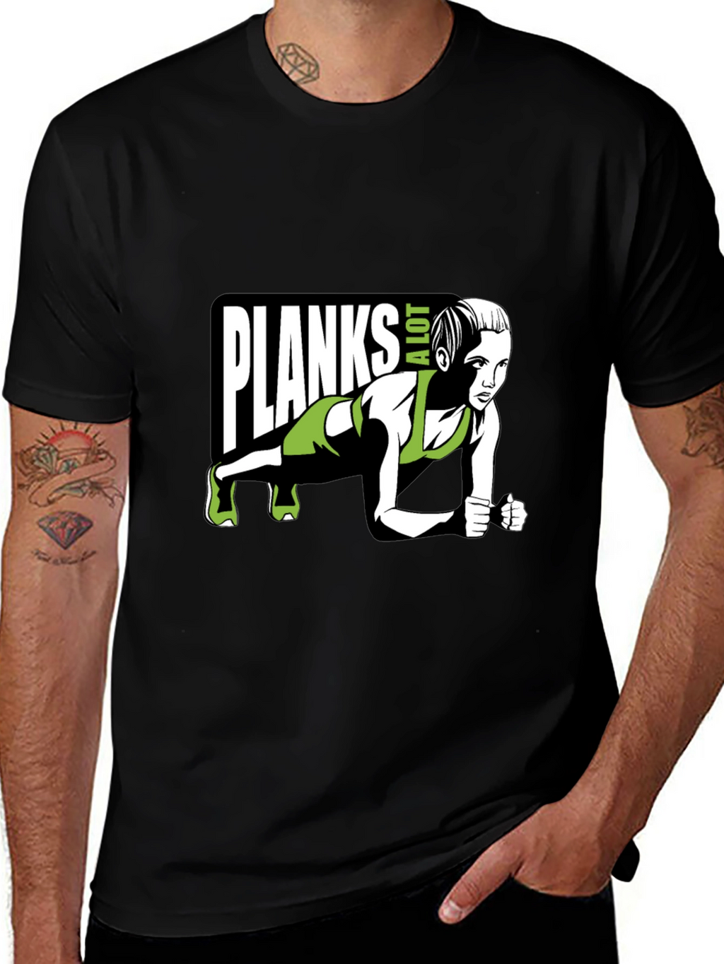 Planks A Lot T-Shirt - Fitness Graphic Tee