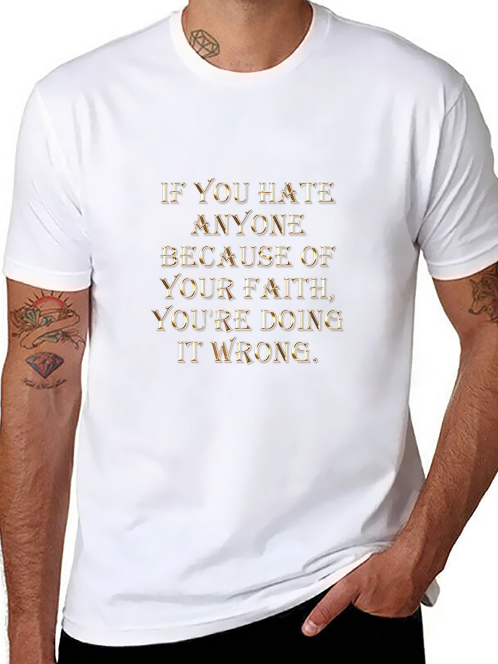 Faith Message Graphic Tee - Religious Statement T-Shirt