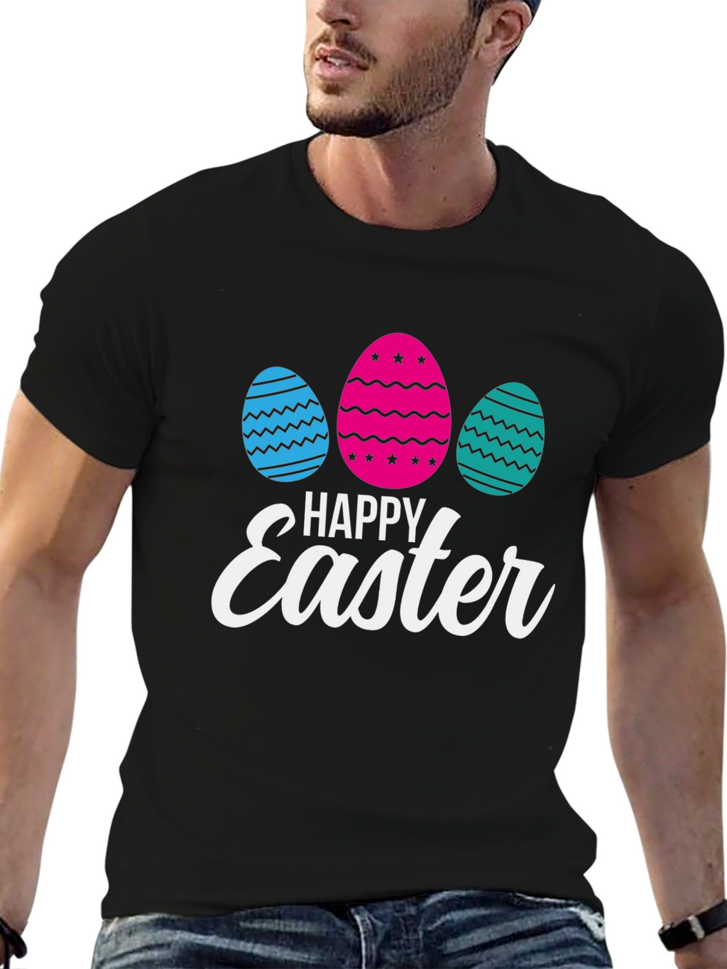 Happy Easter Eggs Graphic T-Shirt