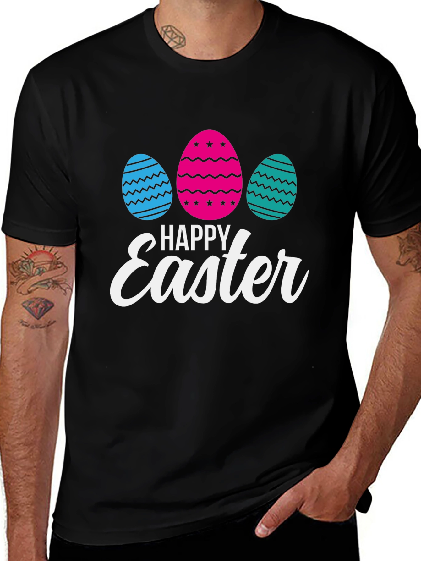 Happy Easter Eggs Graphic T-Shirt