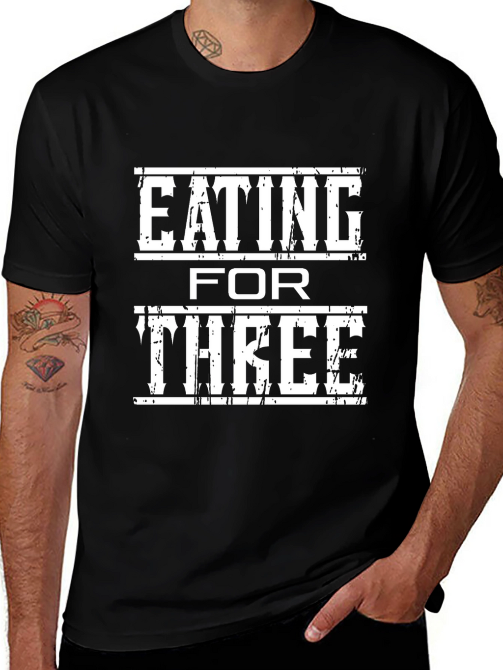 Eating for Three Funny Pregnancy T-Shirt